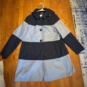 Stylish Kate Spade Navy and Gray Women's Trench Coat